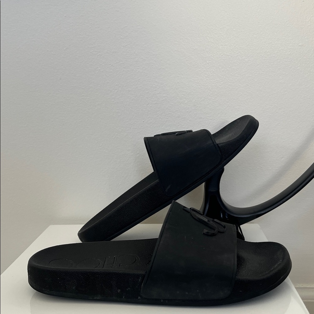 Jimmy Choo Black Slide Sandals